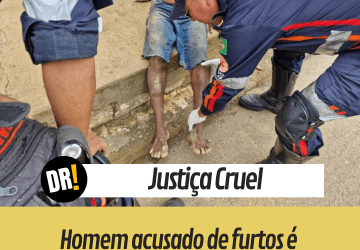 Homem acusado de furtos é brutalmente agredido no bairro Aponiã e acaba com as pernas quebradas.