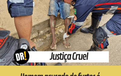 Homem acusado de furtos é brutalmente agredido no bairro Aponiã e acaba com as pernas quebradas.