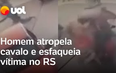 Homem atropela cavalo e usa facão em tentativa de homicídio no RS; vídeo