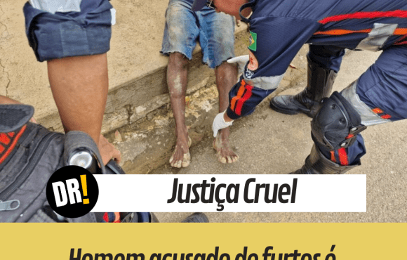 Homem acusado de furtos é brutalmente agredido no bairro Aponiã e acaba com as pernas quebradas.